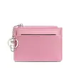 Cartera de Monedas con Patrón de Lona Ultra Delgada Transfronteriza Llavero con Tirador de Una Palabra Funda Protectora de Identificación Portatarjetas con Múltiples Ranuras para Tarjetas