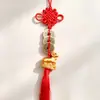 Venda quente 2027 Ano do Carneiro Novo Carneiro Dourado Pingente de Nó Chinês, Moedas dos Cinco Imperadores de Cobre Genuíno, Ornamento de Carro de Moeda de Cobre