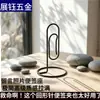 Um Essencial para a Sua Mesa: um Clip de Papel de Metal Preto Estiloso e Criativo, Porta-Notas, Porta-Mensagens, Porta-Fotos e Porta-Cartões de Visita