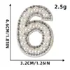 Números 0~9 electrochapados con incrustaciones de diamantes, piezas accesorias para zuecos estilo Chanel DIY, dijes para zapatos y decoraciones para fundas de teléfono