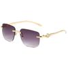 Nuevas Gafas de Sol de Moda Cabeza de Serpiente Metal Sin Montura Anti-UV Unisex Casual Gafas de Sol Venta al por Mayor Gafas de Sol Trendy