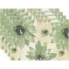 JOGOAMERICANO DE LINHO TEMÁTICO DE GATOS FLORAIS PRIMAVERA E VERÃO NOVO PRODUTO TRANSFRONTEIRIÇO TÊXTIL PARA CASA MESA DE JANTAR ISOLAMENTO TÉRMICO HOTEL JOGOAMERICANO ESTILO OCIDENTAL TAPETE PARA PRATOS