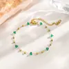Collar de Acero Inoxidable con Piedras de Colores Irregulares, Cielo Estrellado de Dopamina Colorido, Cadena para Clavícula Versátil, Nuevo Set de Lujo Ligero para Mujer