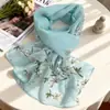 Bufanda Larga de Seda Estilo Hada de Gasa Bufanda Larga para Mujer Protección del Cuello Primavera Otoño e Invierno Bufanda Bufanda Madre Bufanda Delgada