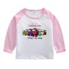 Camiseta de manga comprida para meninos e meninas outono novo infantil casual blusa de base primavera e outono roupas de algodão infantis