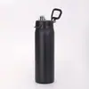 Nova Caneca Térmica Estilosa de Aço Inoxidável 304 de Alta Capacidade com Alça e Tampa Flip, Caneca Portátil para Uso Externo com Canudo Atacado