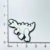 Desenho Animado Anime Dinossauro Fofo Pequeno PVC Borracha Macia Acessórios DIY Capa de Celular Furo Fivela de Sapato Adesivo de Geladeira Decoração