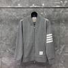 TIME BREATHE tb suéter de gola alta masculino primavera e outono nova versão coreana solto com zíper cardigan casaco de marca da moda