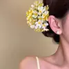 Didy No Tiene Miedo del Mismo Pasador Verde de Phalaenopsis Flor Lateral Flor Artificial Tocado Accesorios para el Cabello de Viaje a la Costa