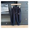 Xianao 2024 primavera nova calças infantis estilo coreano bordado carta calças casuais meninos e meninas all-Match calças esportivas moda