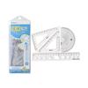 Juego de Reglas Morning&Light Arl96042 Set para Estudiantes con Regla Recta Ondulada, Escuadra, Regla Transparente, Juego de Aleación de Aluminio, Juego de Cuatro Piezas