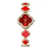 Reloj de Cuarzo para Mujer de Comercio Exterior Transfronterizo de Moda Tendencia Pétalos Trébol de Cuatro Hojas Reloj Pulsera Reloj para Mujer Reloj Retro