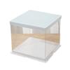Caixa para Bolo 4 polegadas Transparente Caixa para Bolo de Aniversário 6 Polegadas 8 Polegadas 10 Polegadas 12 Polegadas Caixa Quadrada de Camada Dupla Embalagem para Bolo