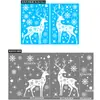 Decoraciones navideñas pegatinas de copo de nieve pegatinas decorativas para ventana de cristal papel estático para ventana navideño de copo de nieve y alce transfronterizo