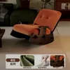 Sillón Mecedora de Madera Maciza, Reclinable Ajustable, Silla Retro de Ocio para Balcón en Casa, Adecuado para Dormir y Recostarse, Sillón Sofá para Sala de Estar