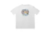 High Street Europeo y Americano Marca de Moda RHUDE Atardecer Cara Redonda de Corazón Impresión de Letras Nuevas Oversize Holgada Camiseta de Manga Corta