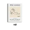 Pintura Decorativa Abstracta Geométrica Minimalista Moderna Blanco y Negro Transfronteriza Rostro Humano Picasso Arte de Entrada de Alta Gama Pintura Mural