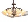 Versátil candelabro de cobre estilo americano para sala de estar, comedor, dormitorio principal, estudio, gran candelabro vintage estilo europeo