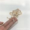 Nuevos Accesorios de Cobre con Conservación de Color Dorado KC Electrochapado Colgante Cuadrado de 4 mm Colgante Doble Diagonal Materiales para Accesorios de Joyería DIY en Stock