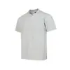 Camiseta Ares Masculina Estilo Americano Gola Henley com Botões Cor Sólida Algodão Romano Pesado Manga Curta Modelagem Solta Ombro Normal para Verão