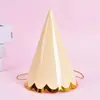 Sombreros de Cumpleaños Transfronterizos para Niños y Adultos, Sombreros de Fiesta, Decoraciones para Fiestas Festivas, Sombreros de Cumpleaños Estampados en Dorado Color Macarrón al por Mayor