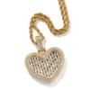 Cross-border Novo Hip-hop Love Pendant Cobre Zircônia Versão Vertical T Square Full Diamond Pingente Colar Moda Acessórios de Moda