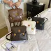 Bolso de Hombro Doble Retro Transfronterizo para Mujer de Gran Capacidad Casual Versátil Estilo Británico Mochila Escolar para Estudiantes Mochila de Viaje