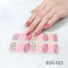 BSG Adesivo de Unha Tridimensional Branco Adesivo Completo Patch de Nail Art à Prova d'Água Sentido Avançado Vento Simples Adesivo de Esmalte de Unha
