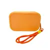 Bolsa de maquillaje de silicona, bolsa impermeable portátil para almacenamiento de cuidado de la piel, neceser de viaje para lápiz labial, brochas de maquillaje, tarjeta de identificación y monedas