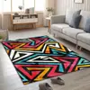 Suministro directo de fábrica tendencia geométrica graffiti alfombra para sala de estar dormitorio vestidor alfombrilla de cocina felpudo venta al por mayor