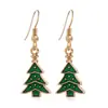 Brincos de Natal Europa e Estados Unidos Novo de Natal Árvore de Natal Floco de Neve Veado Liga Metal Drop Oil Joias para Orelha Fabricantes Fornecimento Direto