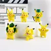 Decoración de pastel amarillo de cumpleaños de Pikachu bikachu elfo de dibujos animados bola juguete para niños enchufe para hornear