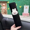 Almofada de ombro para cinto de segurança de carro quatro estações universal capa protetora de cinto de segurança de carro urso fofo tira de ombro anti-amarração pescoço mulheres
