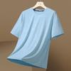 Camisa de Manga Curta Huagang Camel de Seda de Gelo Secagem Rápida Masculina Verão 2024 Nova Solta Fina Respirável Top Esportivo
