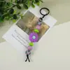 Collar Colgante Margarita Pequeña Insignia Clip de Perla de Silicona Colgante de Perlas Pulsera Llavero Navidad