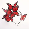 Tiara Colorida de Borboleta Halloween Cosplay Feminino Boêmia Casamento Adereço de Cabeça Anel de Cabelo Festa Passeio