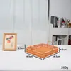 Cesta Tejida de Mimbre Sintético para Frutas y Sándwiches, Cesta para Pan Estilo Japonés, Cesta para Panecillos al Vapor, Cesta de Almacenamiento para el Hogar en la Sala de Estar, Bandeja de Mimbre con Doble Asa