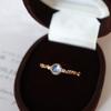 Anillo de Plata de Ley S925 Estilo Similar Zircón Rosa Apertura Nicho Alta Gama Lujo Ligero Versátil Apilable Anillo de Dedo para Verano