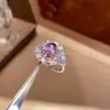 Anillo Abierto Redondo Super Brillante de Circonita, Simple y Moderno, Versátil, Lujo Ligero, Sensación de Alta Gama, Popular en Xiaohongshu, Joyería de Moda