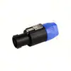 Conector de áudio para amplificador de iluminação de palco profissional de alta qualidade, cauda azul, quatro pinos, sem solda, cabeça de ohm Canon NL4FC