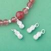 Plata Pura 999 Galvanizada Accesorios de Precisión Colgante de Cacahuete Pulsera de Cosas Buenas que Suceden Colgante para Pulsera DIY Colgante para Pulsera de Cristal