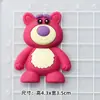 Astronauta de Marte Lua Borracha Macia Borracha de Desenho Urso Morango m Feijão DIY Creme Capa de Celular Ímã de Geladeira Caixa de Armazenamento