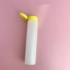 Botella de bambú PE200 ml con tapa abatible, redonda, para champú, loción, cuidado de la botella, material de embalaje.