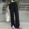 [Oferta Especial] Nova coleção de outono: Calça casual feminina de cintura alta, amiga da pele, versátil, perna reta, estilo japonês, calça longa que afina