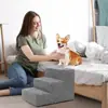 Popular Escalera para Sofá Arriba y Abajo de Mascotas de Amazon, Peldaños de Esponja Removibles y Lavables para que Perros y Gatos Suban y Bajen de la Cama, Antideslizante