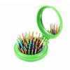 Peine Plegable Mini Portátil Dos en Uno para Niños Peine Plegable Dientes Redondos de Plástico Colorido Espejo Plegable Peine Espejo de Maquillaje para Niñas