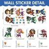 Nuevos pegatinas de pared decorativas para habitación infantil del equipo Wang Wang animación de dibujos animados 3d pared rota jardín de infantes estudio pegatina póster pvc