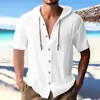 Ropa deportiva europea y americana transfronteriza para hombre, camisa casual de manga corta con capucha, sudadera de moda, versátil, holgada, camiseta de playa de moda