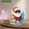 Impresión Plana Transfronteriza 2D Plano Rotación de 360 Grados Escena de Nieve Casa de Pingüinos Decoración de Escritorio Interior y Exterior Festival