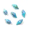 Contas de Concha Galvanizadas de Alta Transparência, Contas Transparentes Torcidas, Acessórios para Joias DIY Feitos à Mão, Materiais para DIY de Pulseiras, Acessórios para Atacado